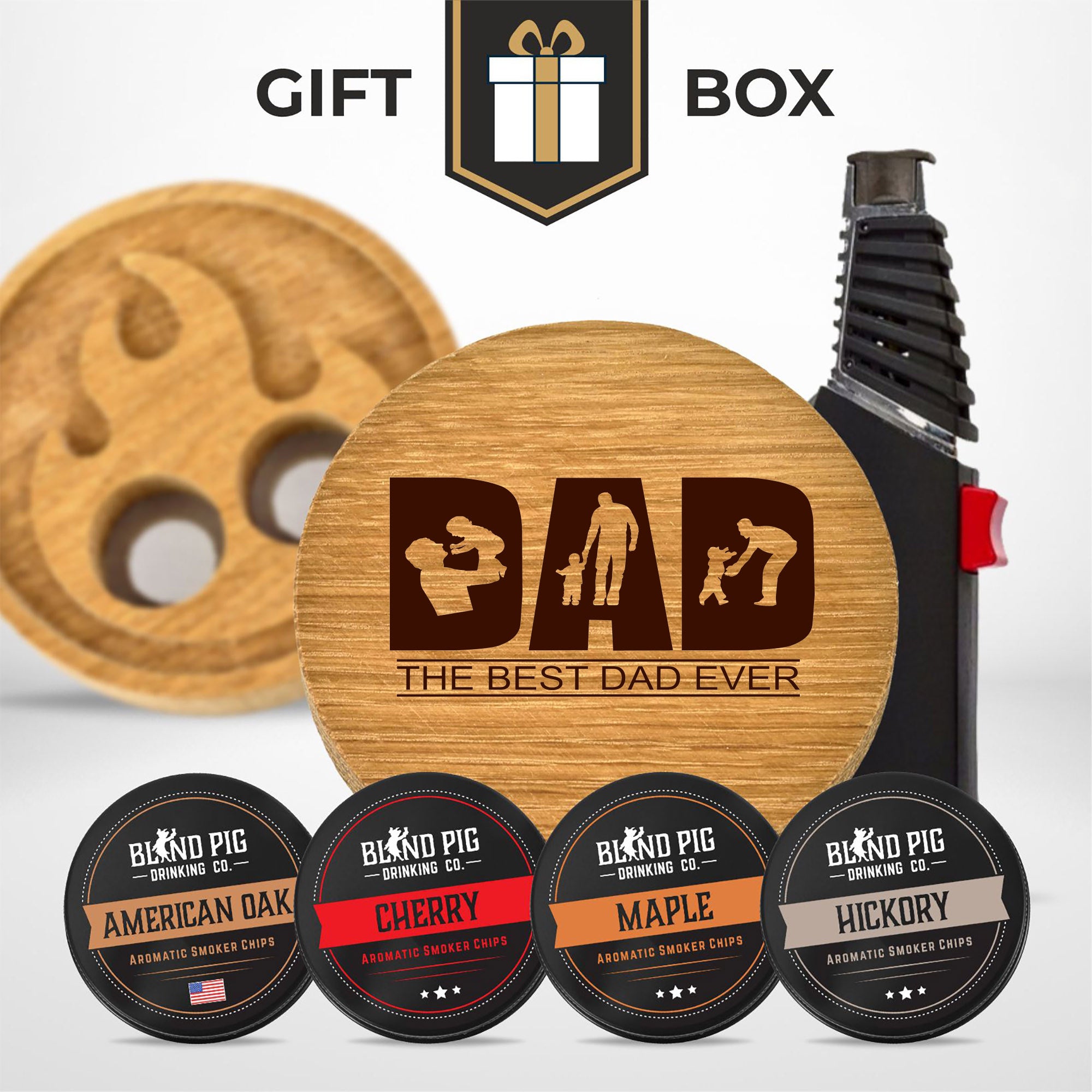 Fathers Day Bourbon and Whiskey Cocktail Smoker Gift Kit (20 Designs)