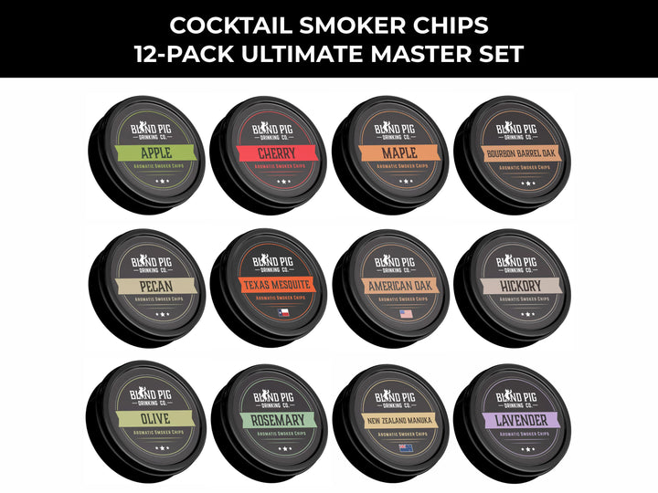 The Ultimate Master Cocktail Smoker Set – 12 Premium Aromatic Smoker Flavors