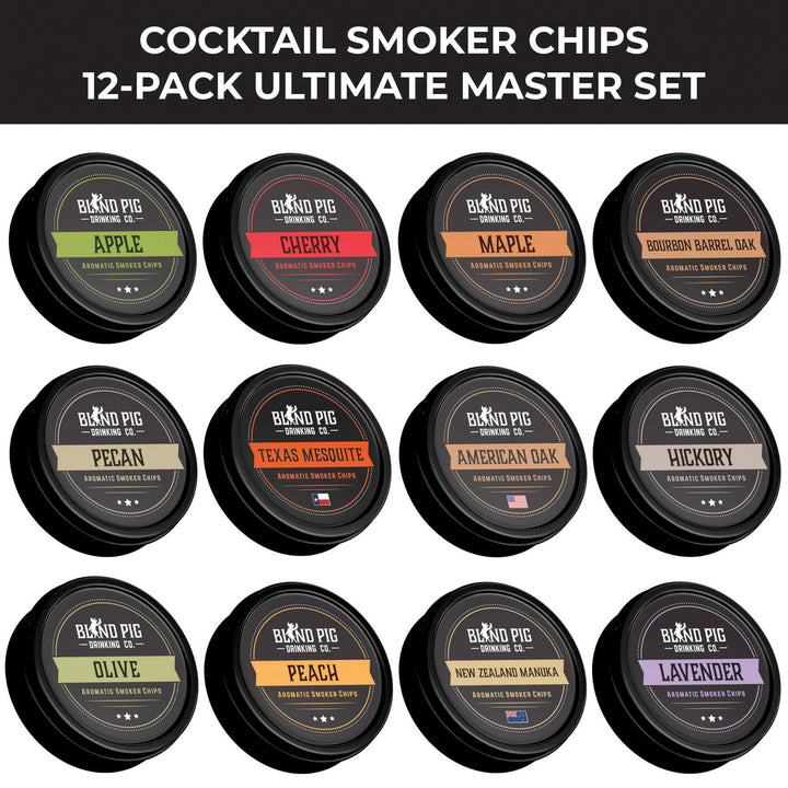 The Ultimate Master Cocktail Smoker Set – 12 Premium Aromatic Smoker Chips