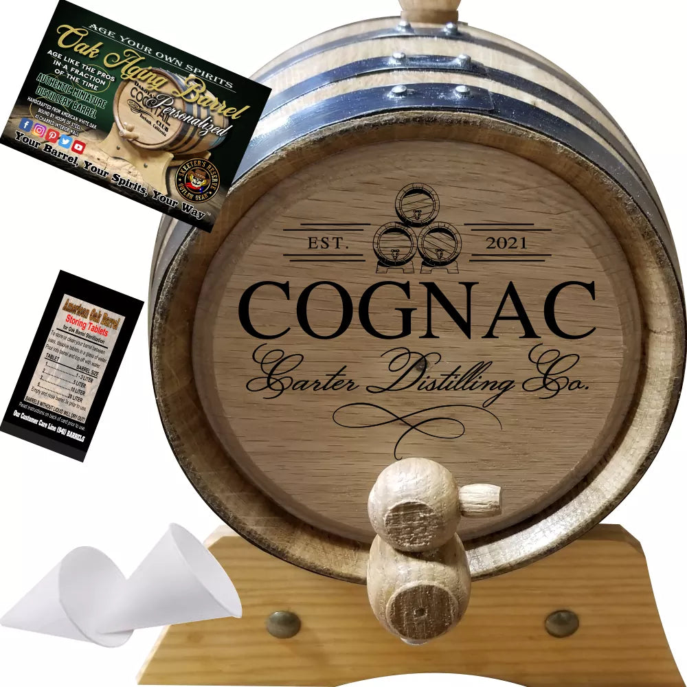 Your Cognac Distilling Co. (407) - Personalized American Oak Cognac Aging Barrel