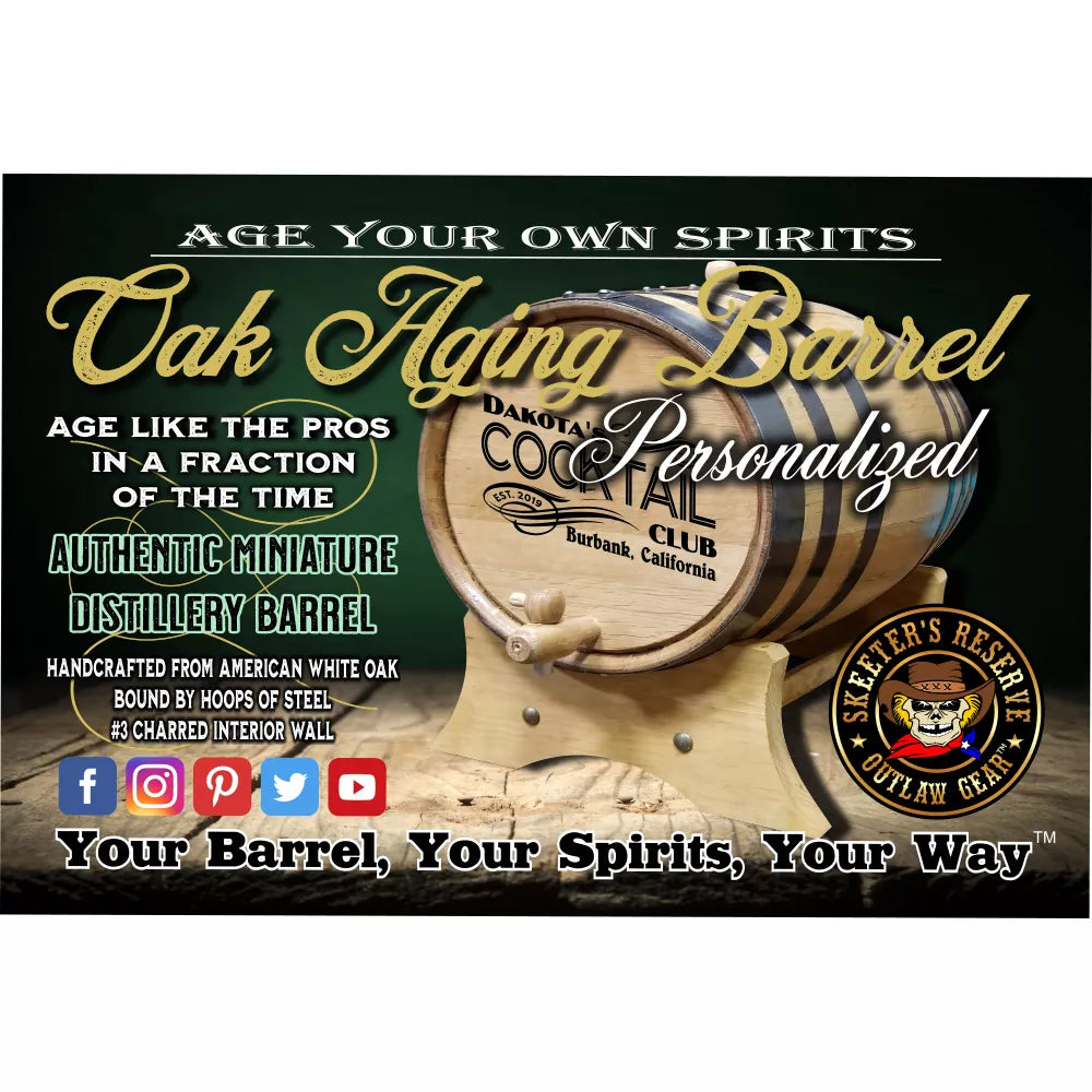 My Scotch Club (201) - Personalized American Oak Scotch Aging Barrel