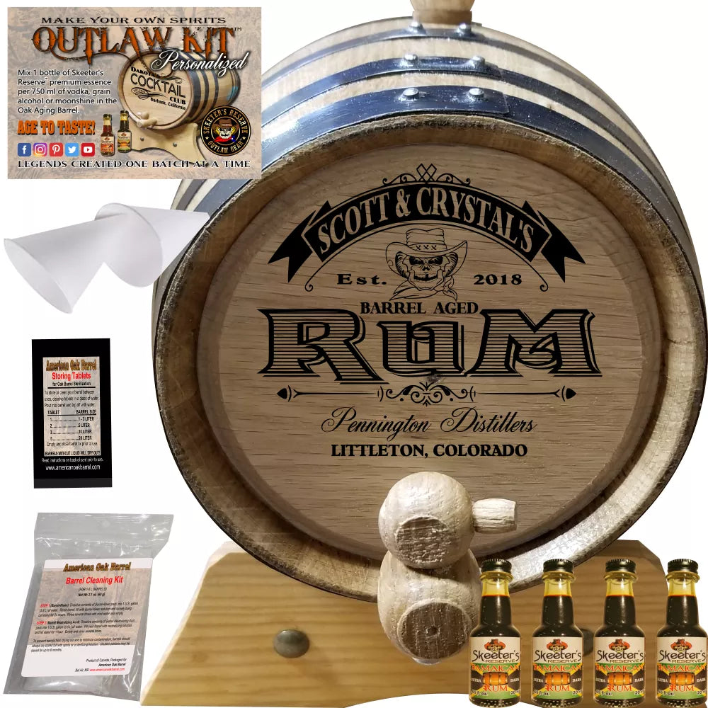 Personalized Outlaw Kit™ (100) Barrel Aged Rum - Create Your Own Spirits