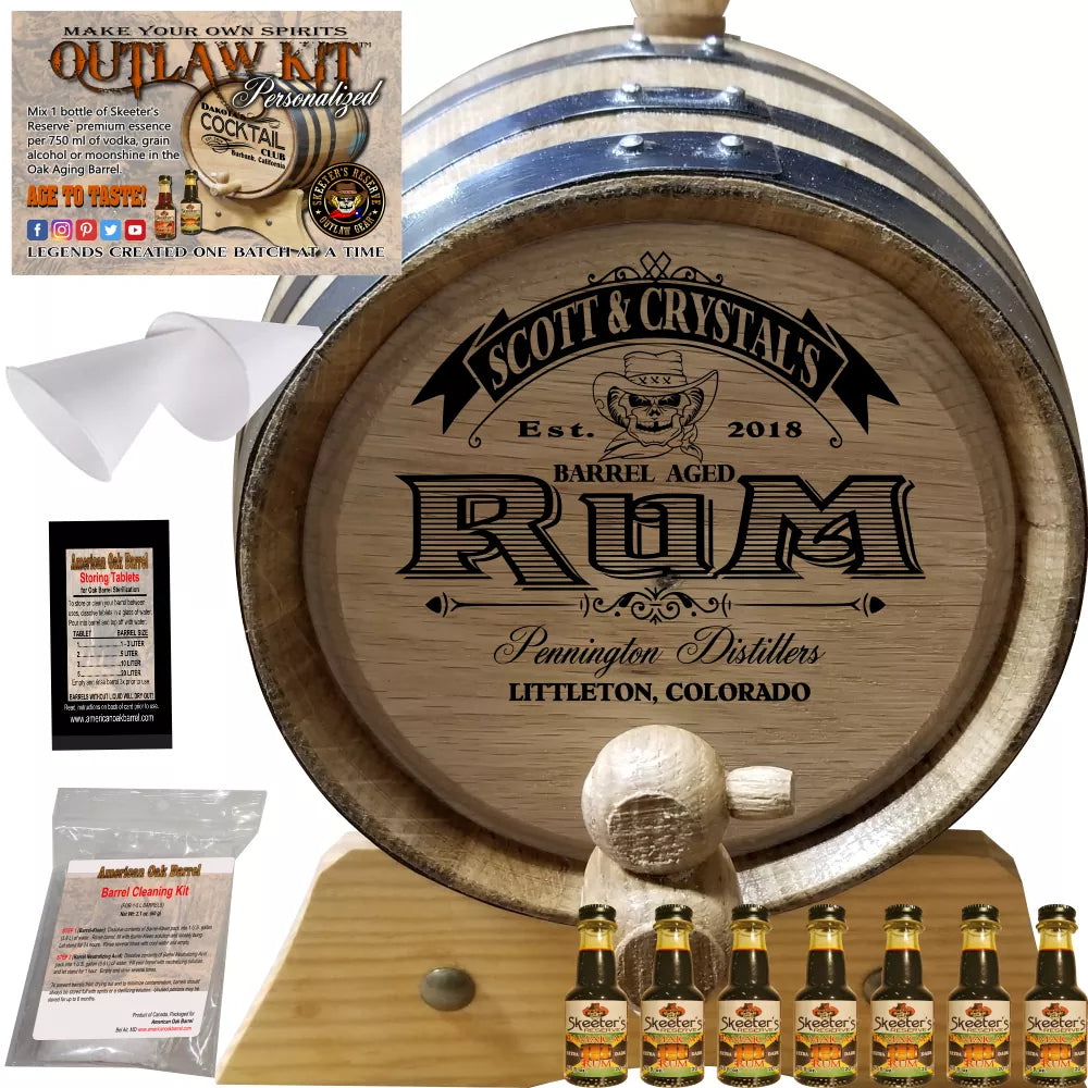 Personalized Outlaw Kit™ (100) Barrel Aged Rum - Create Your Own Spirits