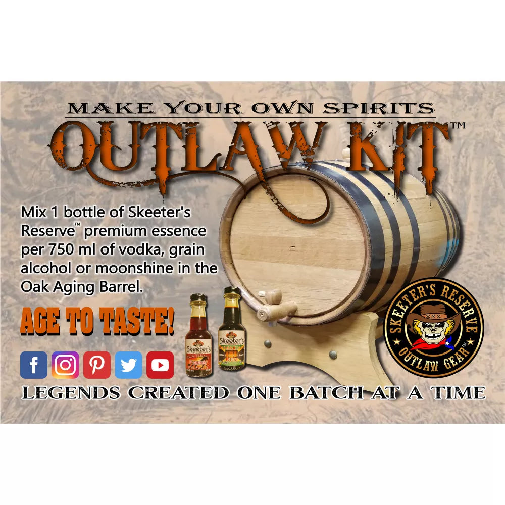 The Outlaw Kit™ -  Barrel Aged Rum Making Kit - Create Your Own Amber Cuban Rum
