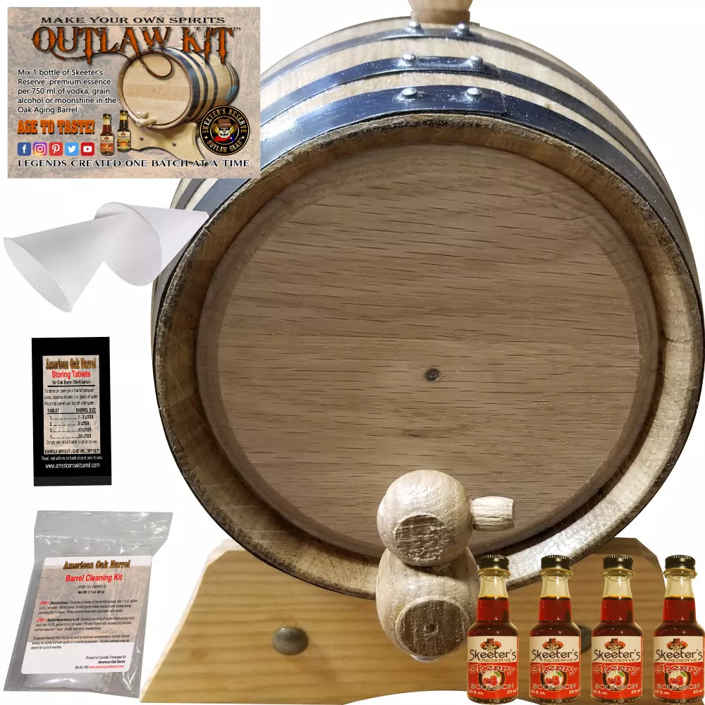 The Outlaw Kit™ -  Barrel Aged Whiskey Making Kit - Create Your Own Cherry Bourbon Whiskey