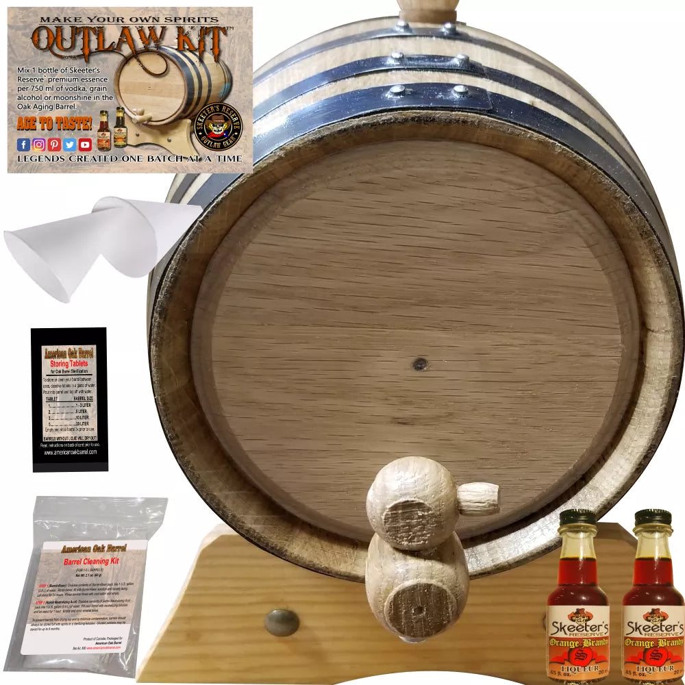 The Outlaw Kit™ -  Barrel Aged Brandy Making Kit - Create Your Own Orange Brandy