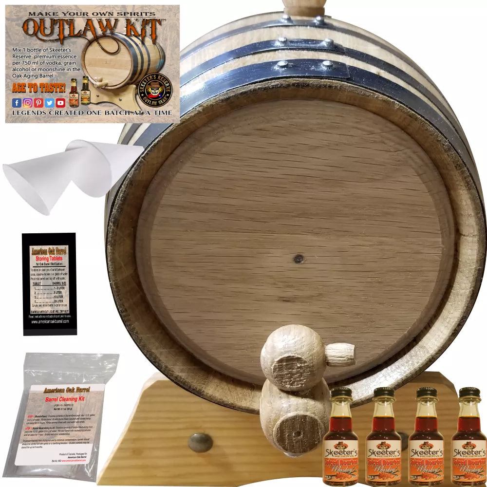 The Outlaw Kit™ -  Barrel Aged Whiskey Making Kit - Create Your Own Spiced Bourbon Whiskey