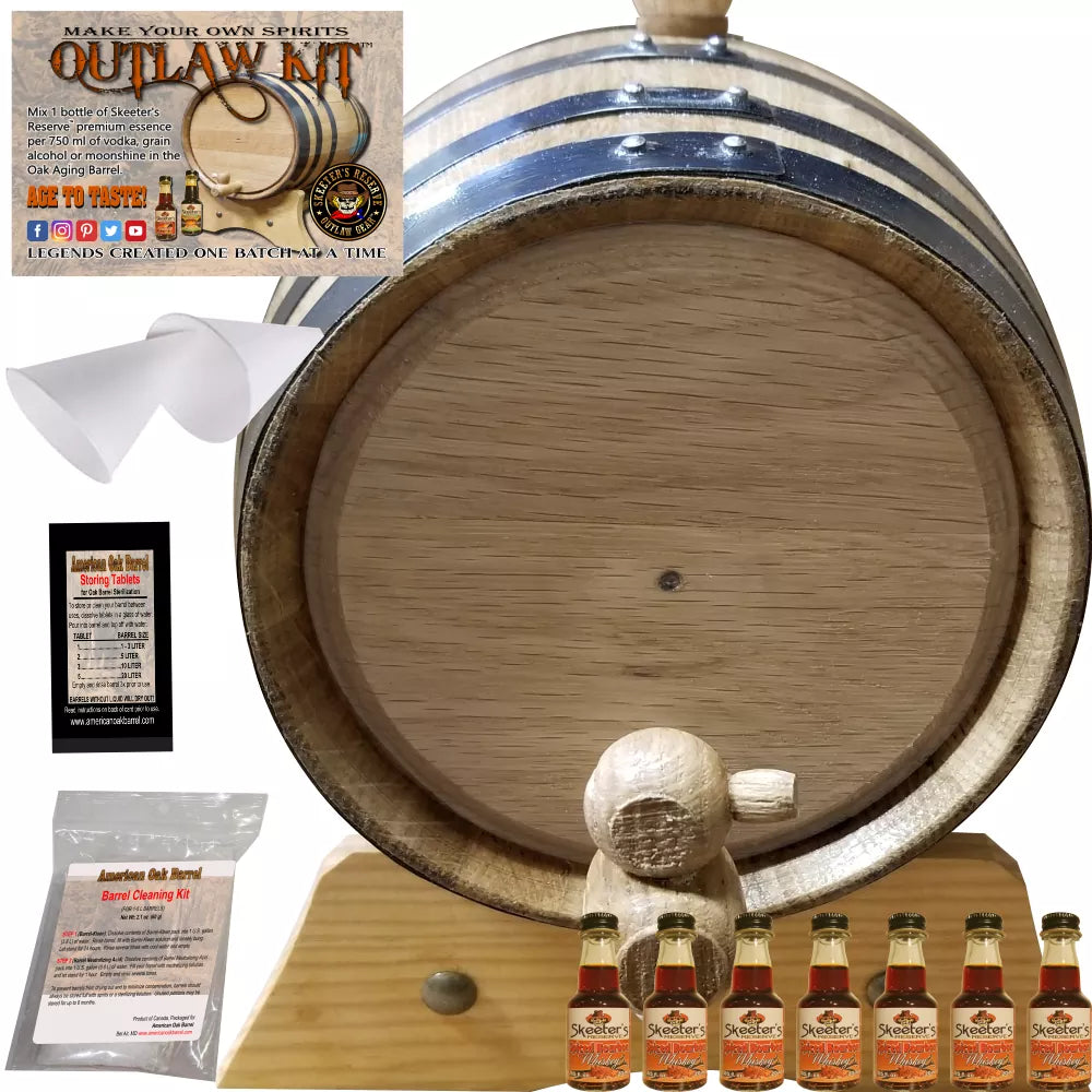 The Outlaw Kit™ -  Barrel Aged Whiskey Making Kit - Create Your Own Spiced Bourbon Whiskey