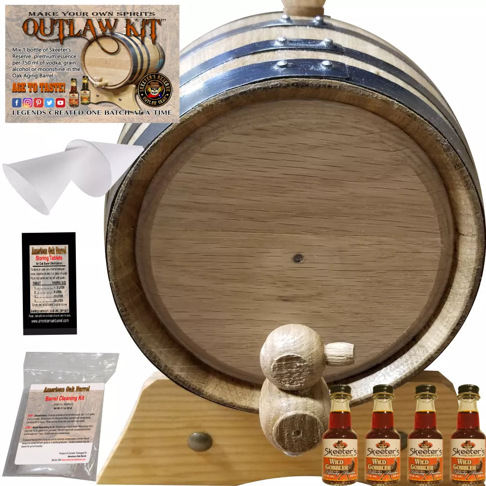 The Outlaw Kit™ -  Barrel Aged Whiskey Making Kit - Create Your Own Wild Gobbler Bourbon Whiskey