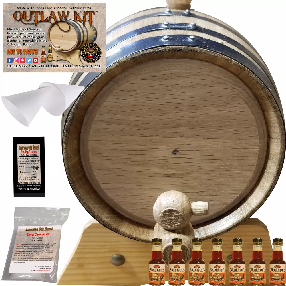 The Outlaw Kit™ -  Barrel Aged Whiskey Making Kit - Create Your Own Wild Gobbler Bourbon Whiskey