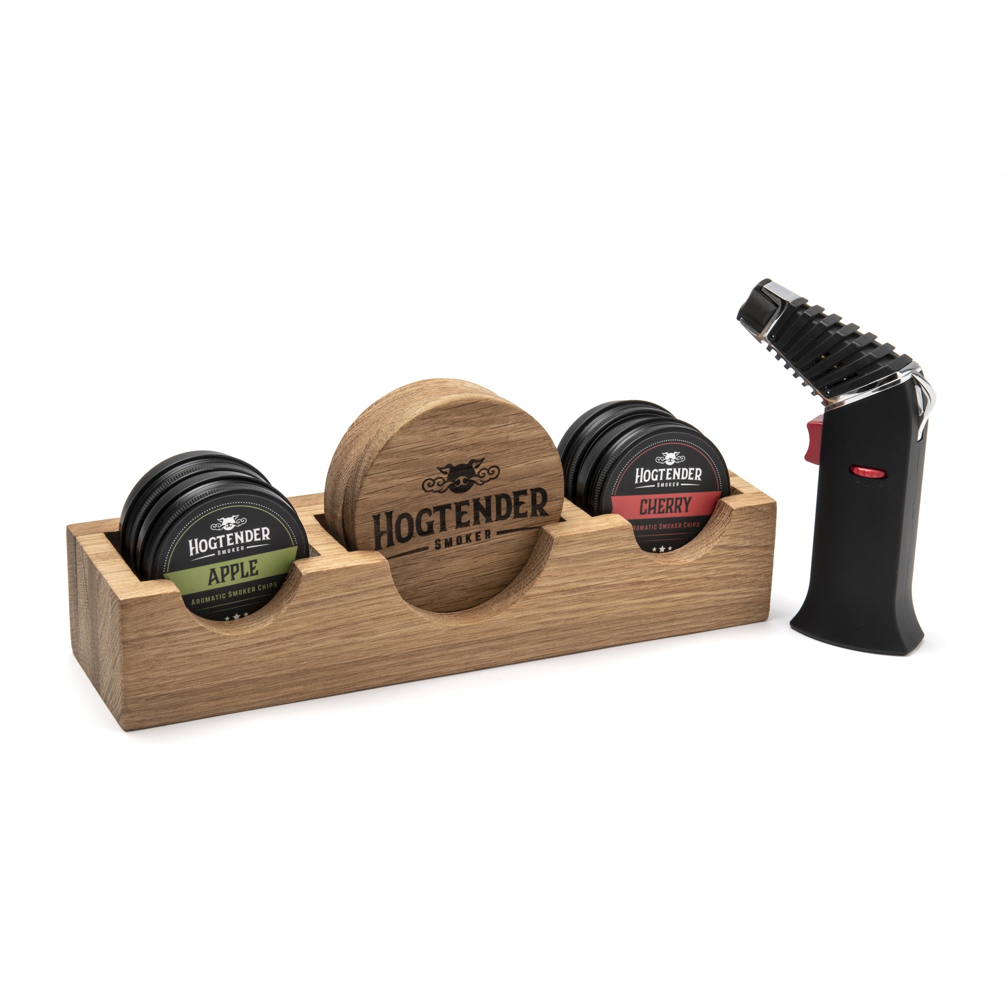 Personalized Hogtender™ Cocktail Smoker Kit with Torch and Display Stand - D4