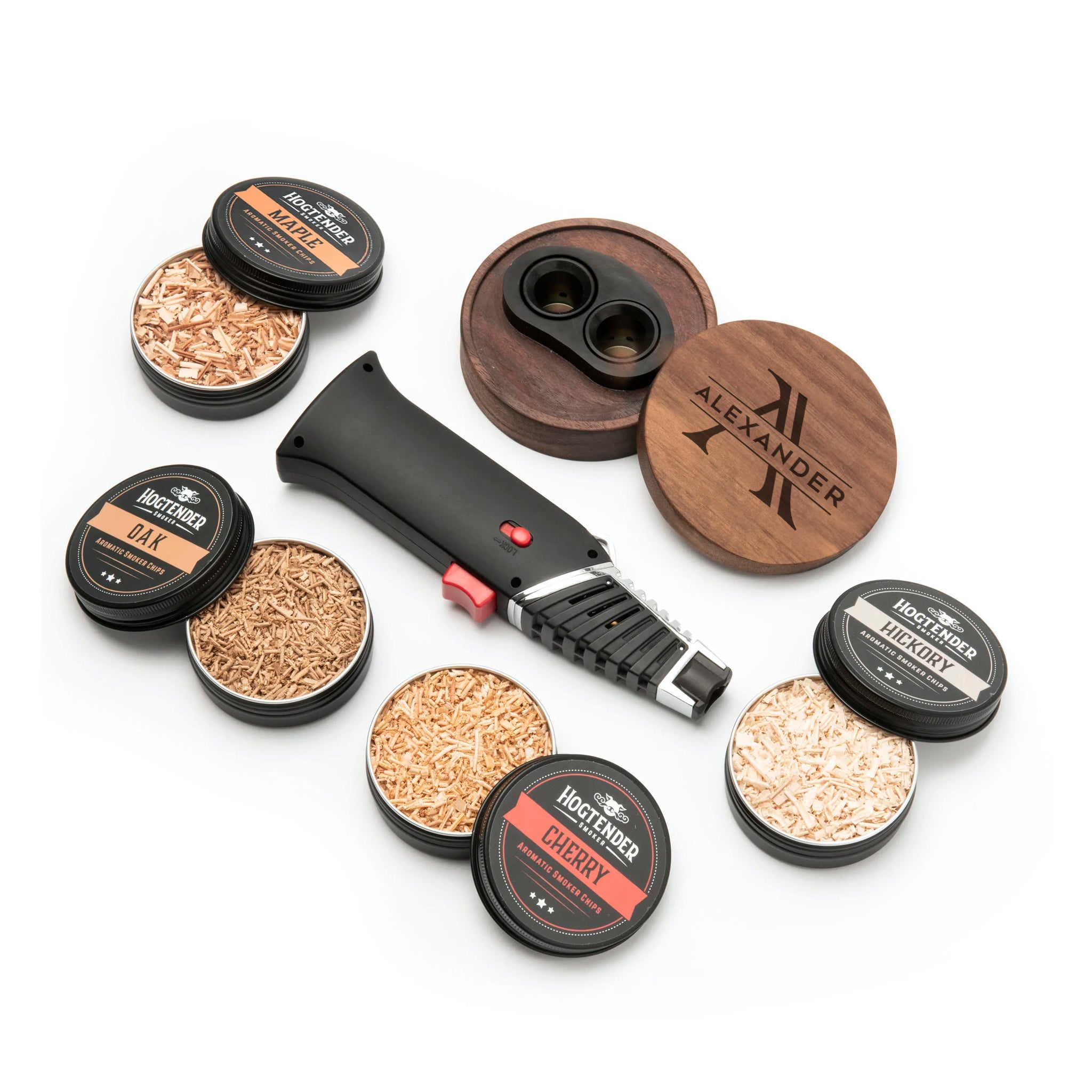 Personalized Hogtender™ Cocktail Smoker Kit with Torch - D10
