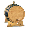Authentic Charred Oak Aging Barrel - Age Your Own Spirits - Natural Oak With Black Hoops - Blind Pig Drinking Co.