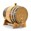 Authentic Charred Oak Aging Barrel - Age Your Own Spirits - Natural Oak With Black Hoops - Blind Pig Drinking Co.