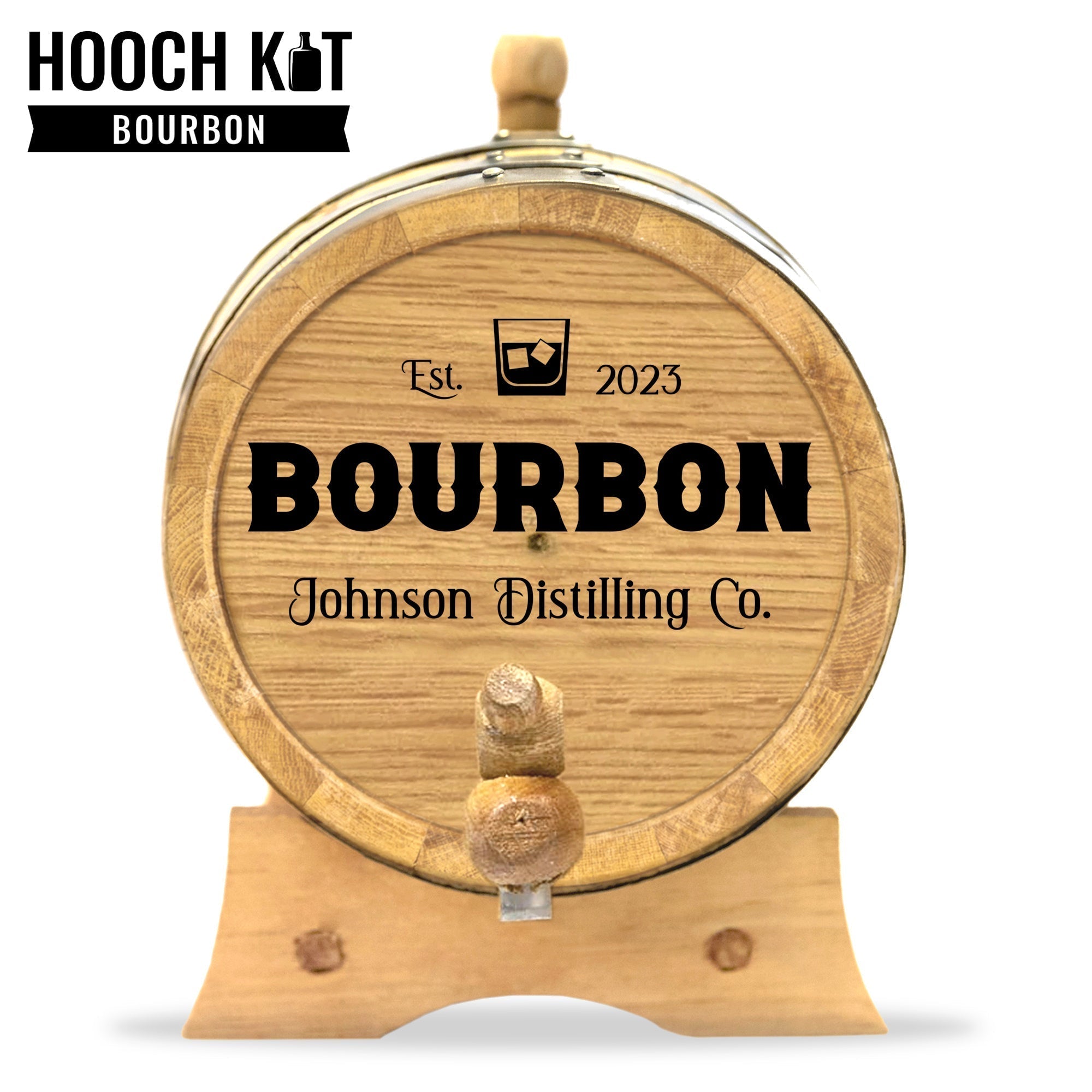 Bourbon Making Kit | Personalized Small Oak Bourbon Barrel - Blind Pig Drinking Co.