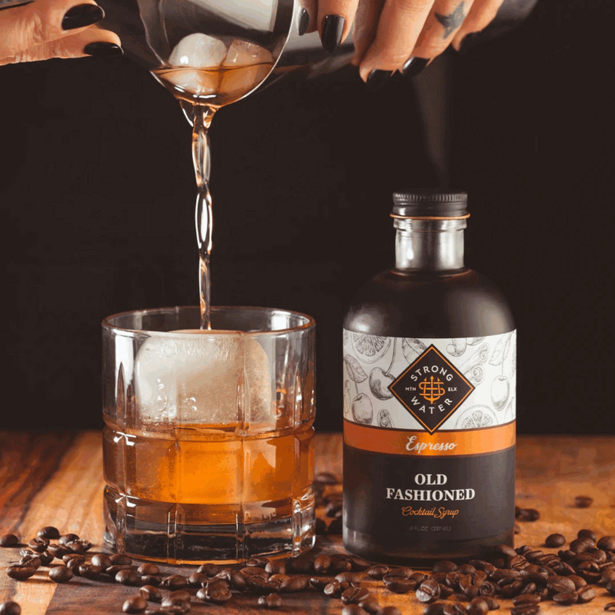 Espresso Old Fashioned Cocktail Syrup | Strongwater - Blind Pig Drinking Co.