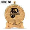 Hooch Kit Oak Aging Barrel Kit | Personalized Small Whiskey Oak Barrel with Split Monogram - Blind Pig Drinking Co.