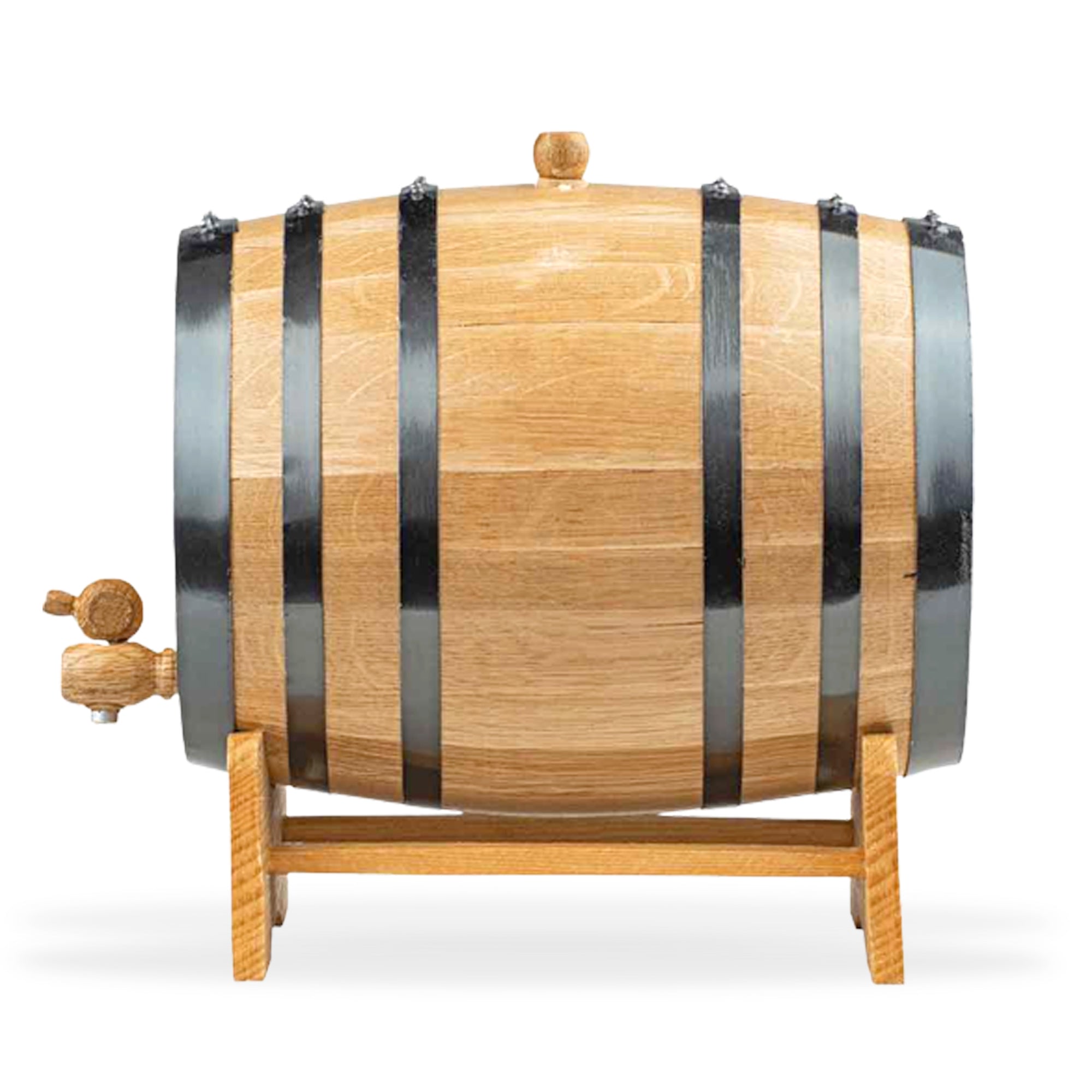 Oak Aging Barrel Kit | Personalized Small Oak Barrel with Wreath Monogram - Blind Pig Drinking Co.