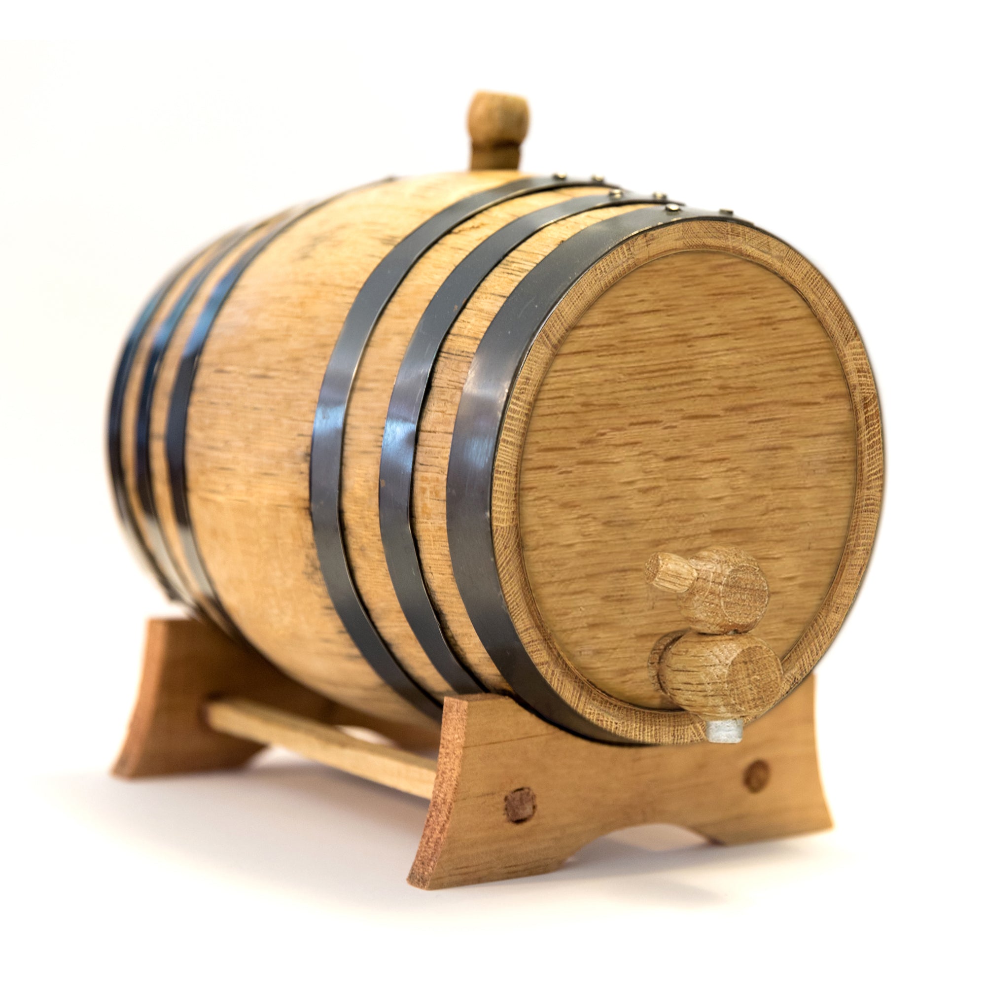 Personalized Small Oak Barrel + Hooch Kit for DIY Spirits at Home