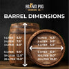 Personalized Bourbon Barrel for Aging Bourbon and Spirits | Wreath Split Monogram Series - Blind Pig Drinking Co.