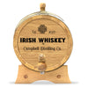 Personalized Small Oak Irish Whiskey Barrel for Aging Cocktails - Blind Pig Drinking Co.