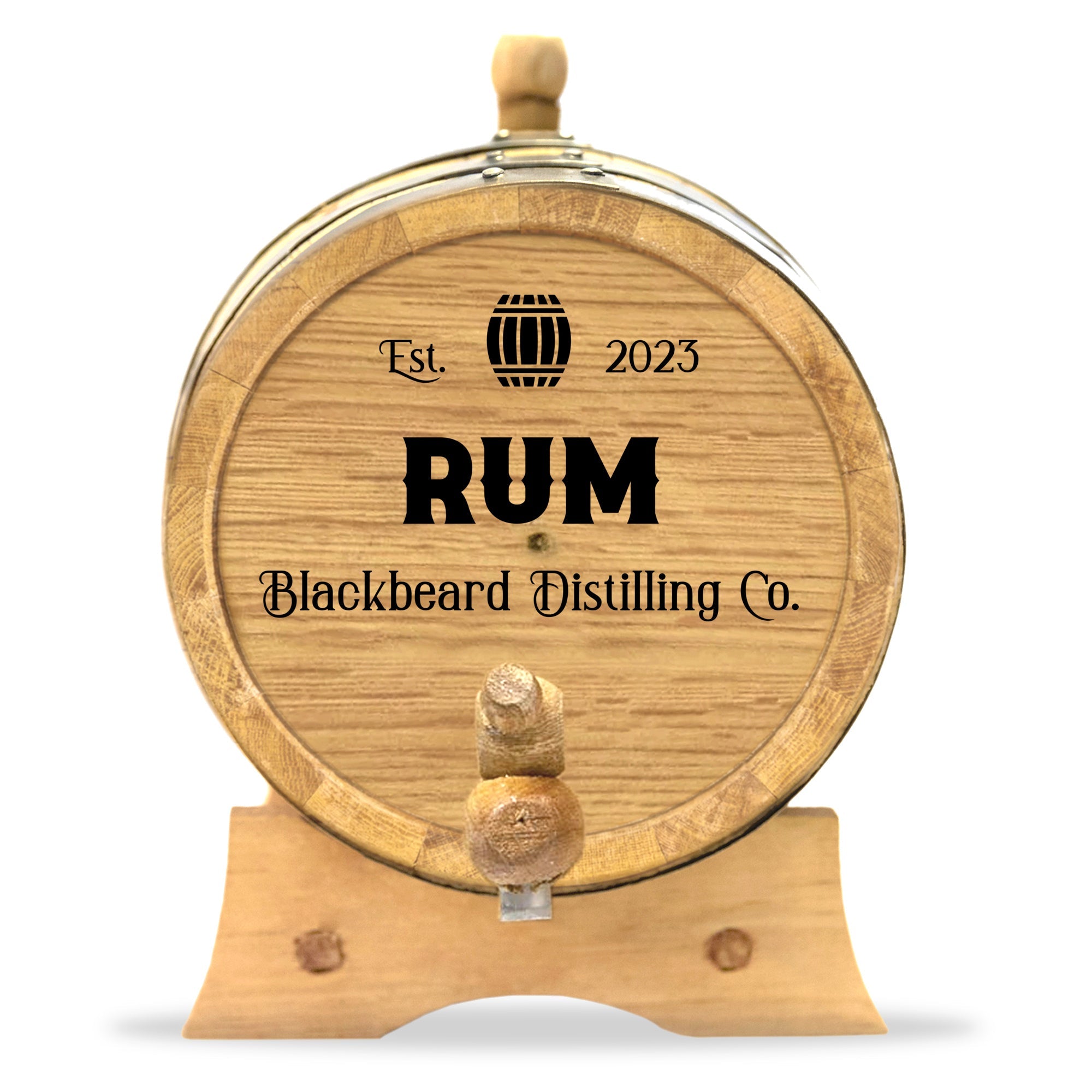 Personalized Small Oak Rum Barrel for Aging Cocktails - Blind Pig Drinking Co.