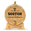 Personalized Small Oak Scotch Barrel for Aging Cocktails - Blind Pig Drinking Co.