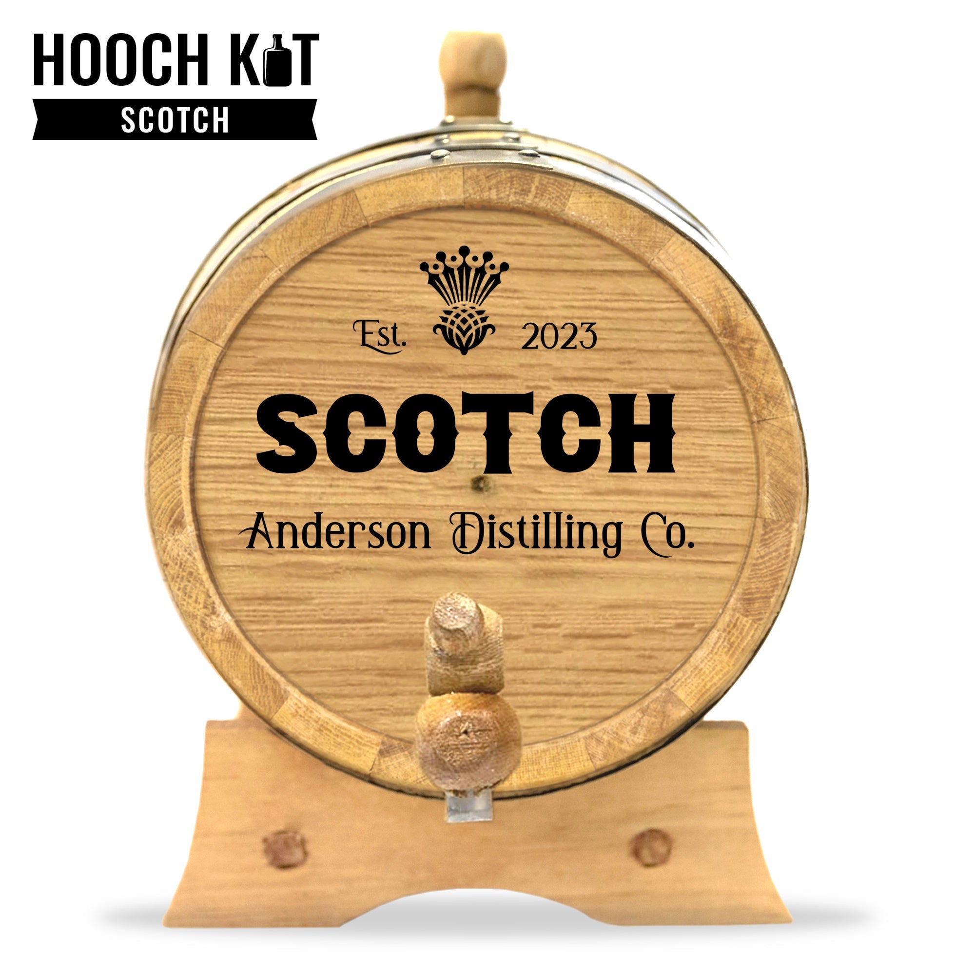 Scotch Making Kit | Personalized Small Oak Scotch Barrel - Blind Pig Drinking Co.
