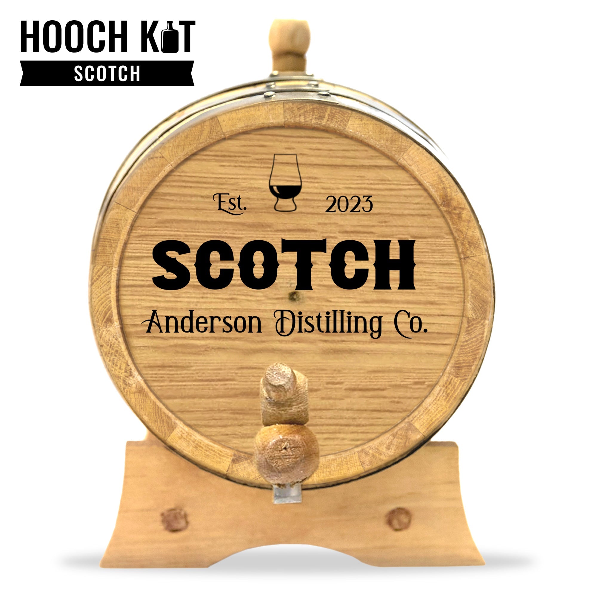 Scotch Making Kit | Personalized Small Oak Scotch Barrel - Blind Pig Drinking Co.