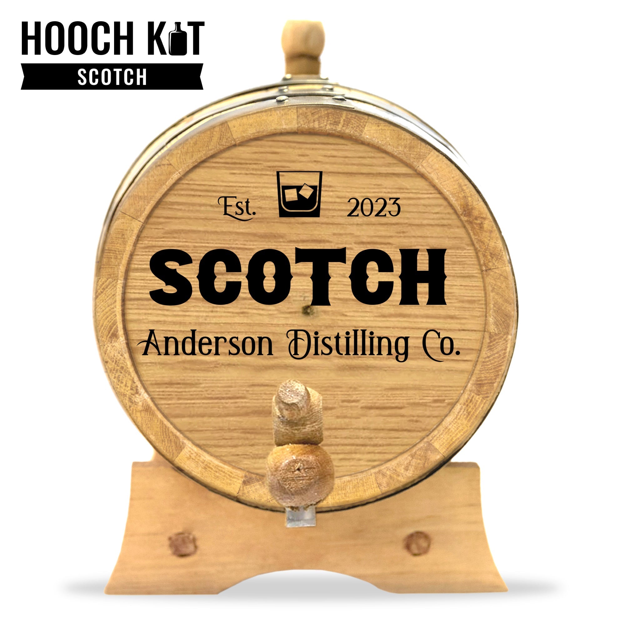 Scotch Making Kit | Personalized Small Oak Scotch Barrel - Blind Pig Drinking Co.