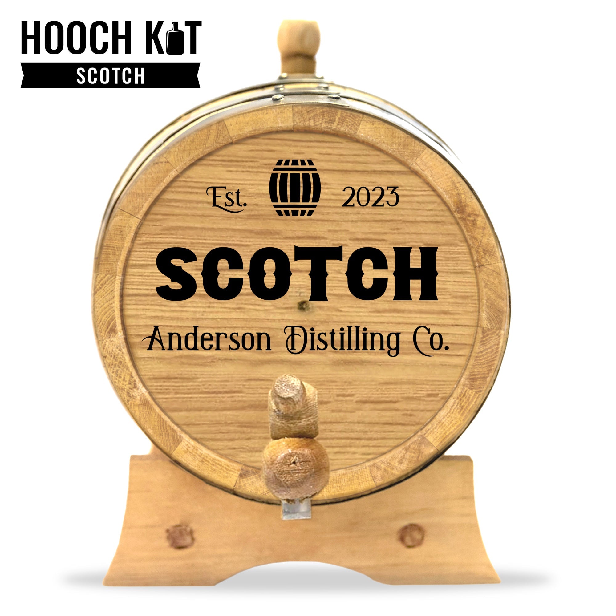 Scotch Making Kit | Personalized Small Oak Scotch Barrel - Blind Pig Drinking Co.